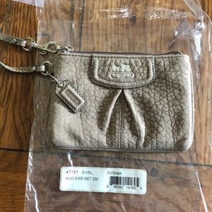 Coach metallic Wristlet
